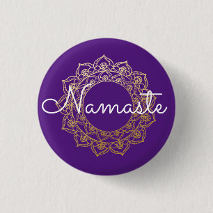 Namaste Mandala Ronde Button 3,2 Cm