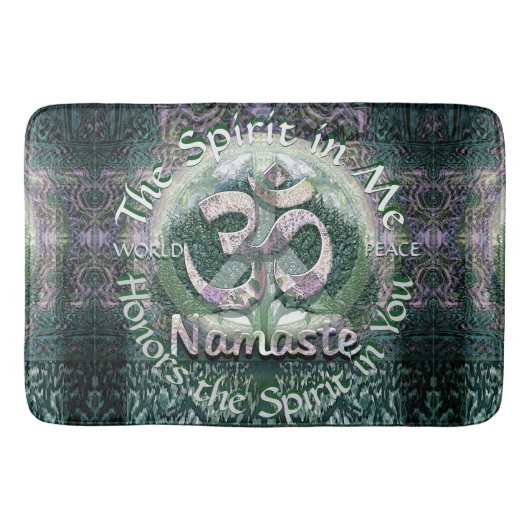 Namaste Mandala Wereldvrede Badmat (Voorkant)