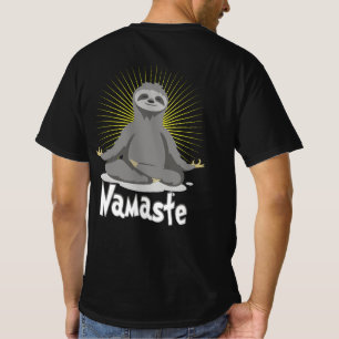 Namaste Meditatie van Yoga Sloth T-shirt