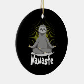 Namaste Meditating Yoga Sloth Keramisch Ornament (Rechts)