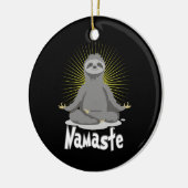 Namaste Meditating Yoga Sloth Keramisch Ornament (Links)