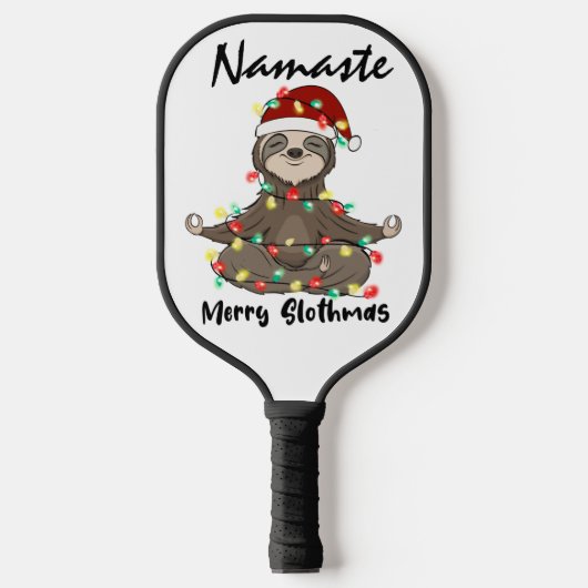 Namaste Merry Slothmas verstrikt Pickleball Paddle (Voorkant)