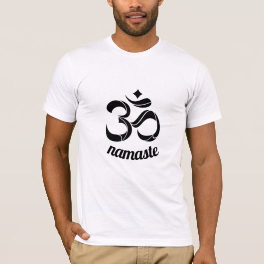 Namaste, met achtertekst t-shirt (Voorkant)