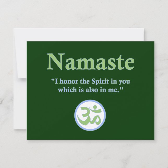 Namaste - met citaat en Om symbool (Voorkant)