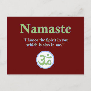 Namaste - met citaat en Om symbool Briefkaart