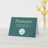 Namaste - met citaat en Om symbool Kaart (Gele Bloem)