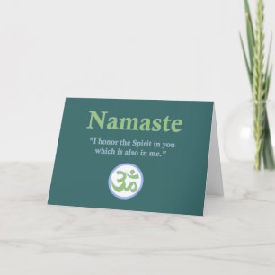 Namaste - met citaat en Om symbool Kaart