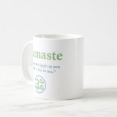 Namaste - met citaat en Om symbool Koffiemok (Voorkant links)