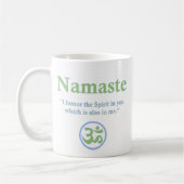 Namaste - met citaat en Om symbool Koffiemok (Links)