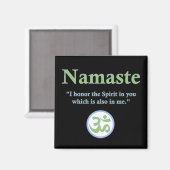 Namaste - met citaat en Om symbool Magneet (Voorkant / Achterkant)