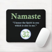 Namaste - met citaat en Om symbool Muismat (Met muis)