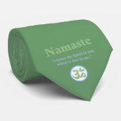 Namaste - met citaat en Om symbool Stropdas (Opgerold)