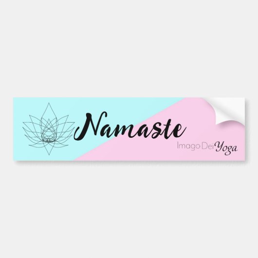 Namaste met Imago Dei Yoga Bumpersticker (Voorkant)