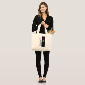 Namaste met Lotus Grote Tote Bag (Voorkant (model))