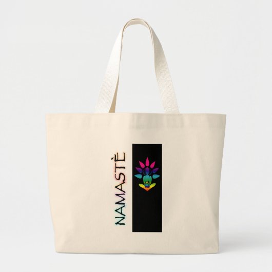 Namaste met Lotus Grote Tote Bag (Voorkant)