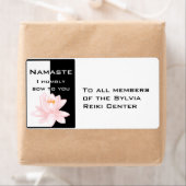 Namaste met lotusbloem etiket (Insitu)