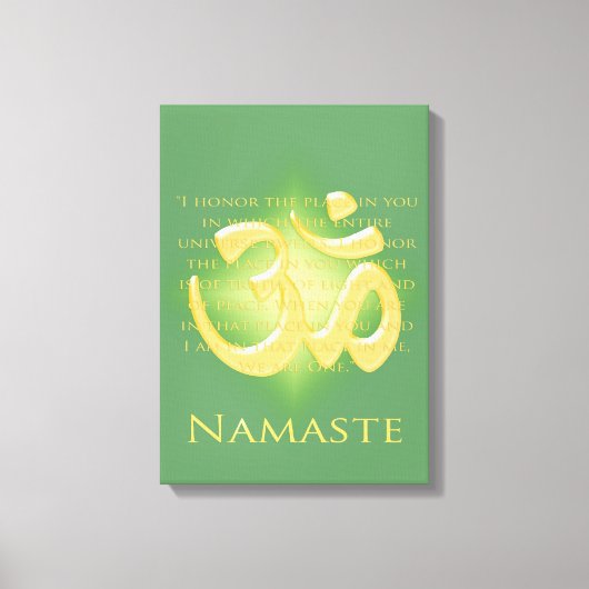 Namaste met Om-symbool Canvas Afdruk (Voorkant)
