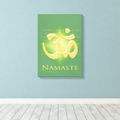 Namaste met Om-symbool Canvas Afdruk (Insitu (Houten vloer))