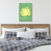 Namaste met Om-symbool Canvas Afdruk (Insitu (Slaapkamer))