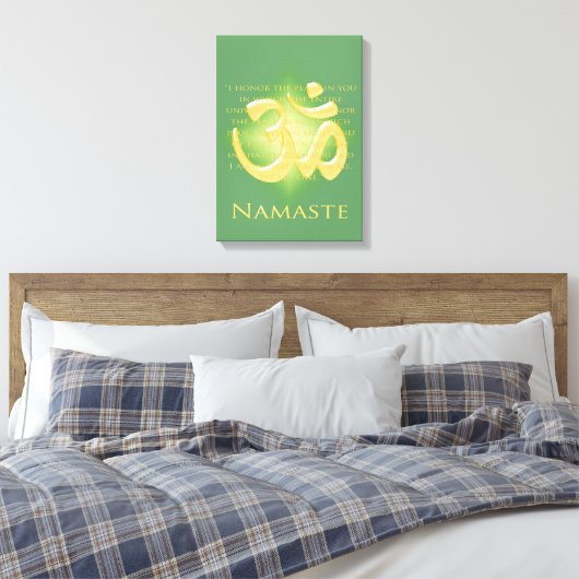 Namaste met Om-symbool Canvas Afdruk (Insitu (Slaapkamer))