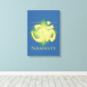 Namaste met Om-symbool Canvas Afdruk (Insitu (Houten vloer))