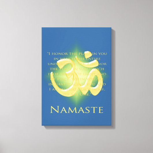 Namaste met Om-symbool Canvas Afdruk (Voorkant)