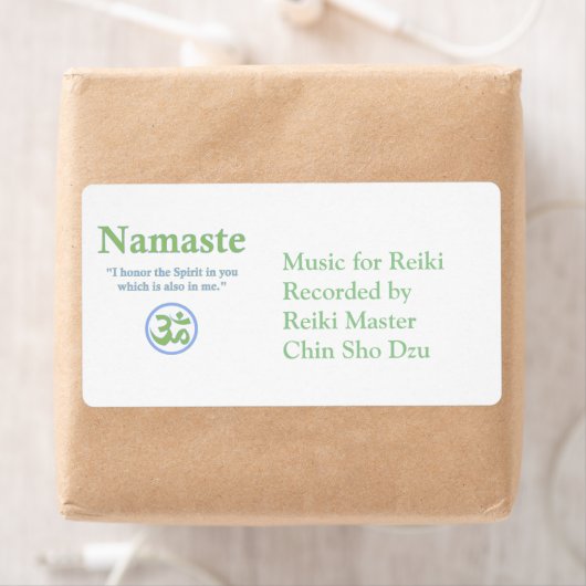 Namaste met Om-symbool Etiket (Insitu)