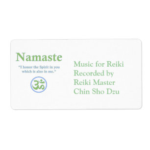 Namaste met Om-symbool Etiket