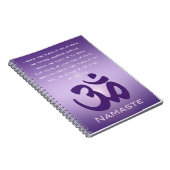 Namaste met Om-symbool Notitieboek (Rechterzijde)