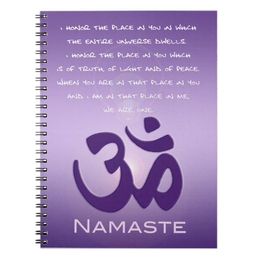 Namaste met Om-symbool Notitieboek (Voorkant)