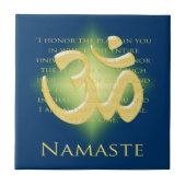 Namaste met Om-symbool Tegeltje (Voorkant)