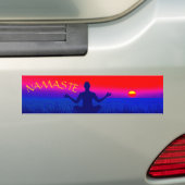 Namaste Mindfulness Meditation and Yoga Zen Sunset Bumpersticker (Op auto)