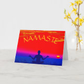 Namaste Mindfulness Meditation and Yoga Zen Sunset Kaart (Gele Bloem)