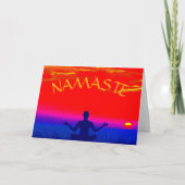 Namaste Mindfulness Meditation and Yoga Zen Sunset Kaart (Voorkant)