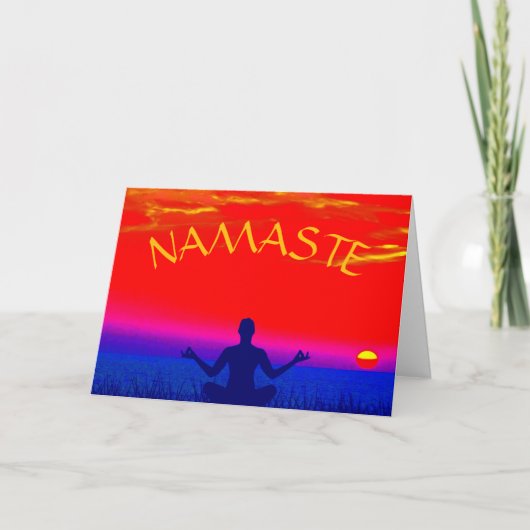 Namaste Mindfulness Meditation and Yoga Zen Sunset Kaart (Voorkant)