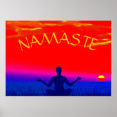 Namaste Mindfulness Meditation and Yoga Zen Sunset Poster (Voorkant)