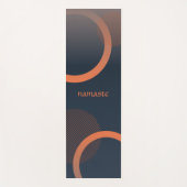 Namaste Modern Abstract Geometrisch Blauw Meditati Yogamat (Voorkant)