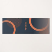 Namaste Modern Abstract Geometrisch Blauw Meditati Yogamat (Voorkant (horizontaal))