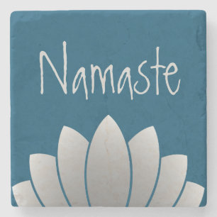 Namaste Modern Lotus Floral Stenen Onderzetter