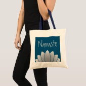Namaste Modern Lotus Floral Tote Bag (Voorkant (product))
