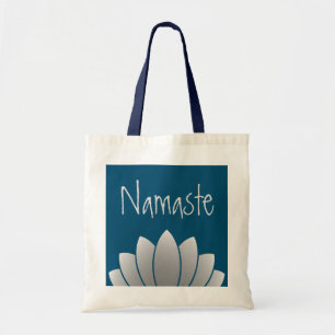 Namaste Modern Lotus Floral Tote Bag