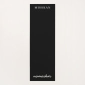 Namaste Modern Name Spiritual Meditation Black Yogamat (Achterkant)