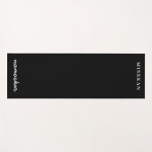 Namaste Modern Name Spiritual Meditation Black Yogamat (Voorkant (horizontaal))