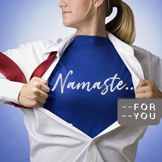 Namaste | Modern Spiritueel Meditatie Yoga T-shirt