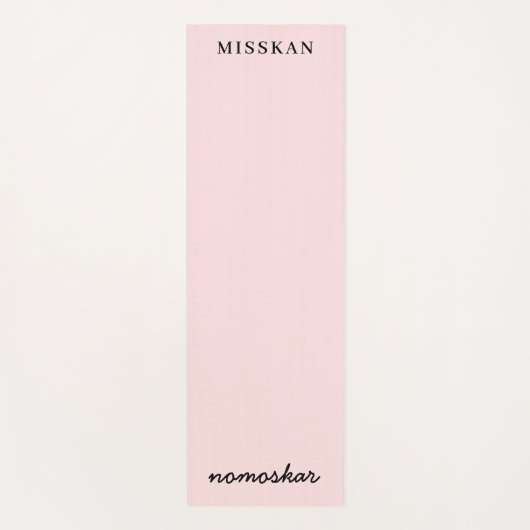 Namaste Moderne Naam Perzik Roze Meditatie Stijl Yogamat (Voorkant)