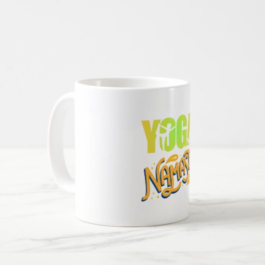 Namaste Moderne Spirituele Meditatie Yoga Koffiemok (Voorkant links)