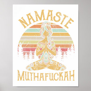 Namaste Muthaah Vintage Yoga Liefhebber Geschenk T Poster