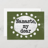 Namaste My Dear - Groen Briefkaart (Voorkant / Achterkant)