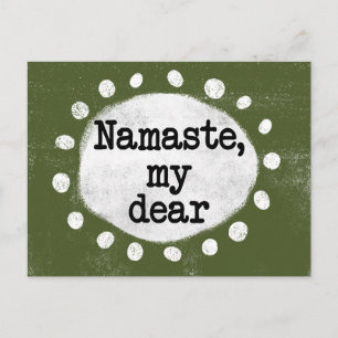 Namaste My Dear - Groen Briefkaart