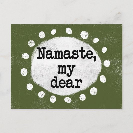 Namaste My Dear - Groen Briefkaart (Voorkant)